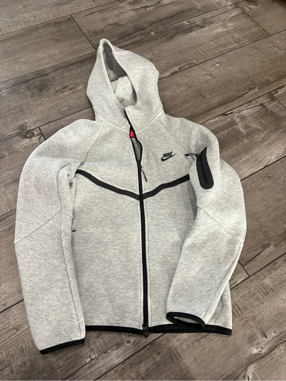 Nike Women’s Grey Full-Zip Hooded Tech Gear